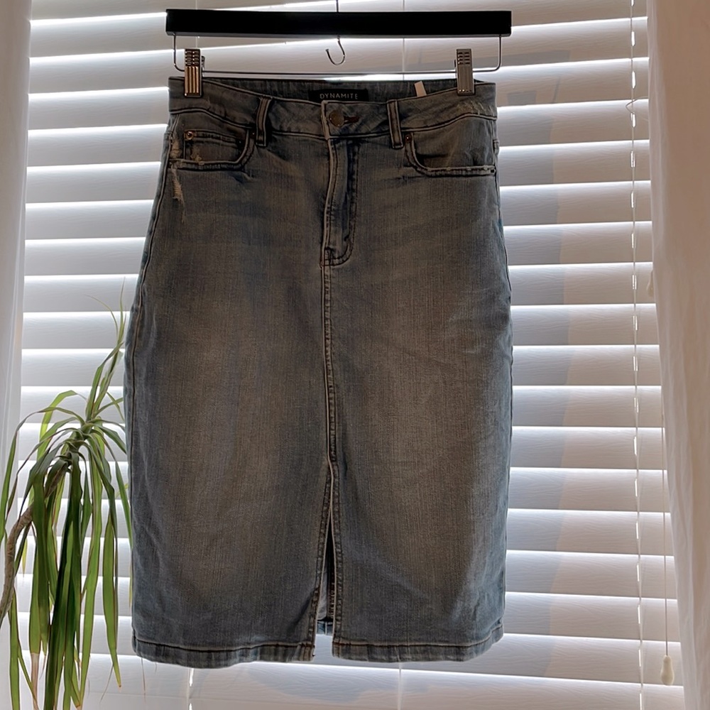 Dynamite midi jeans skirt